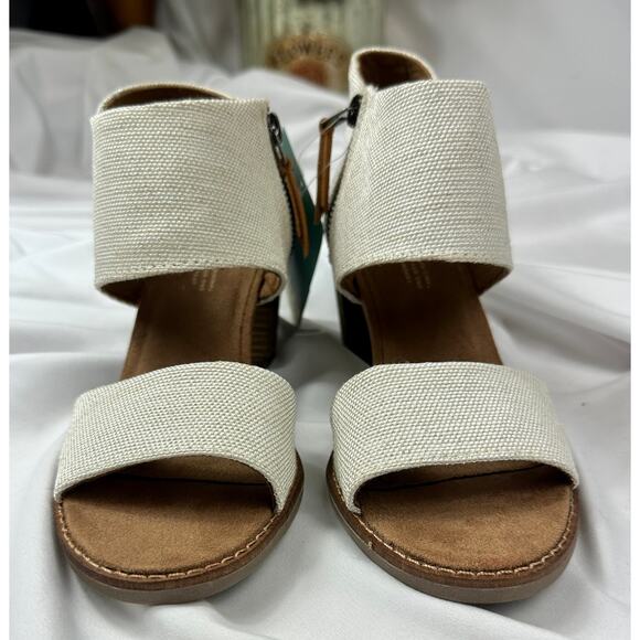 Toms Majorca Cutout Side Zipper Sandal Natural 8 - Picture 14 of 16